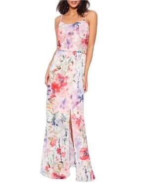 Parker Multicolor Delphine
Chiffon Formal Dress 8